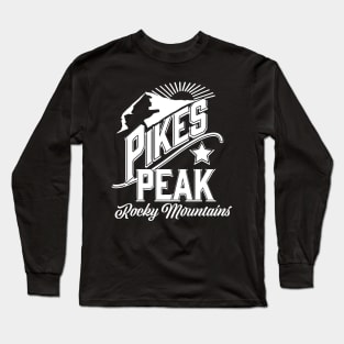 Pikes Peak rocky mountains Long Sleeve T-Shirt